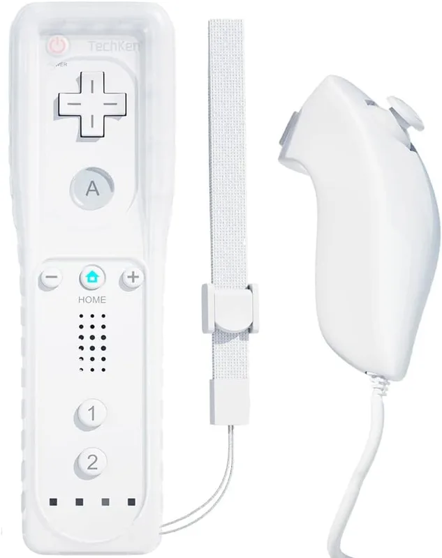 TechKen Wii Controller fjärrkontroll med Nunchuck