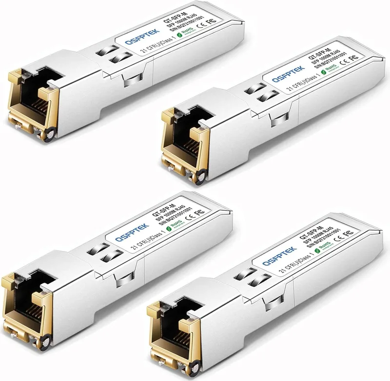 QSFPTEK 4Pack 1000BASE-T Copper SFP Transceiver