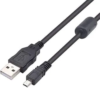 Adhiper -UC-E6 USB-kabel UC-E16 UC-E17 överföringskabel kompatibel med Nikon DSLR D750 D5300 D7200 D3200 Coolpix L340 L32 A10 P520 (1,5M/svart)