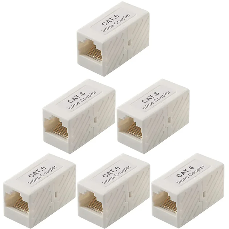 Greluma 6 st RJ45 Cat6 in-line koppling