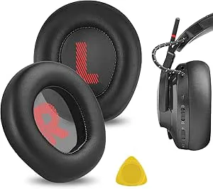 Geekria QuickFit Protein läder ersättningsöronkuddar för JBL Quantum 800