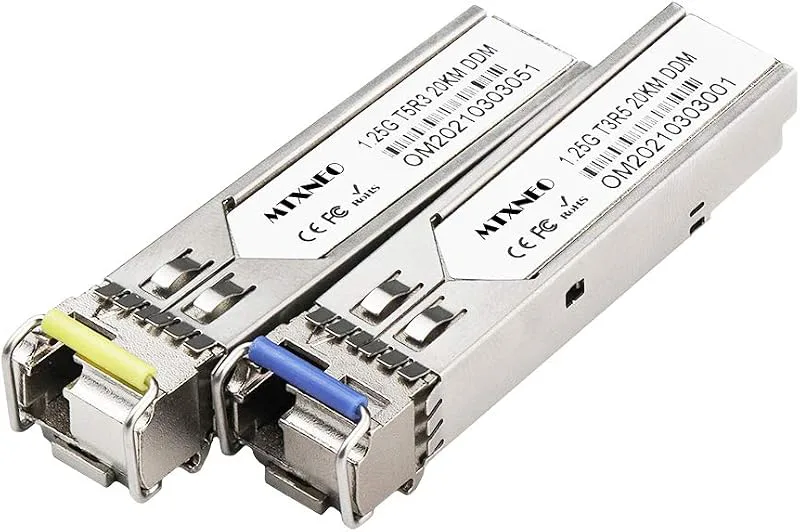 Ett par SFP-modul 1,25 G Bidi Single Fibre Transceiver