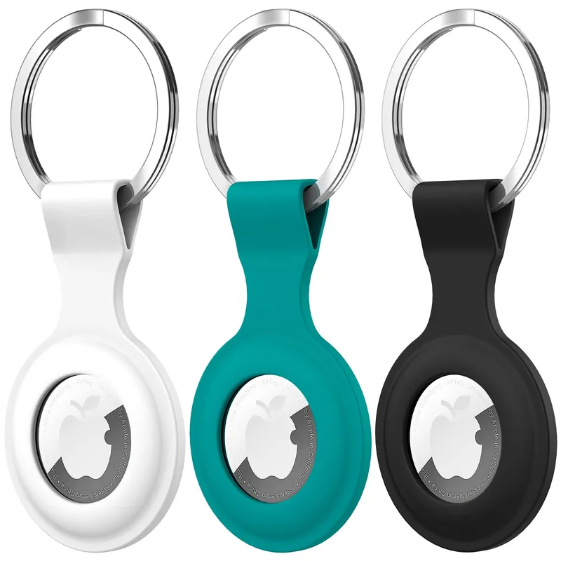 Diruite 3-Pack Nyckelring för Apple AirTag Skyddsfodral Pendant