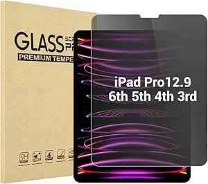 ProCase Privacy Skyddsglas för iPad Pro 12,9 tum 2022 2021 2020 2018 Anti-Spy Screen Protector 9H härdat glas insynsskydd film insynsskydd för iPad Pro 12,9 tum 6:e 5:e 4:e 3rd generationen