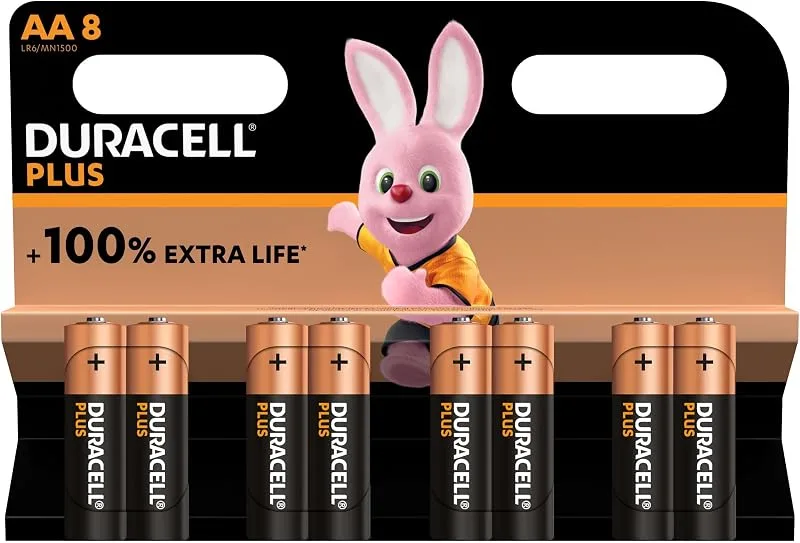 Duracell Plus AA-batterier (8-pack)