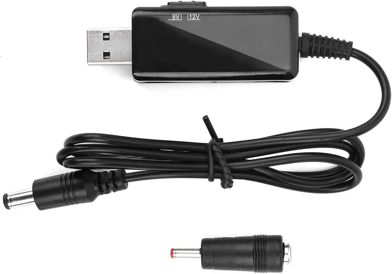 USB Till DC Booster-kabel Power Bank Router Cord 5V Till 9V 12V Boost