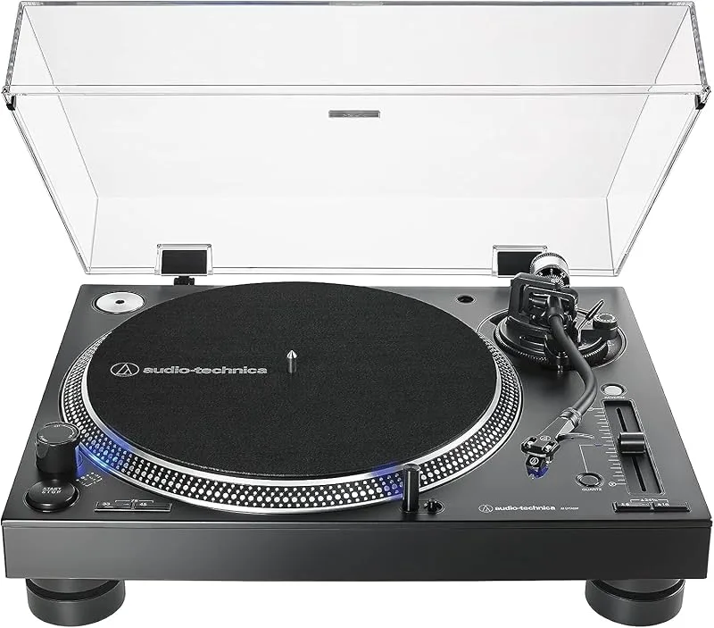 Audio-Technica AT-LP140XP manuell direktdriven DJ-skivspelare, svart