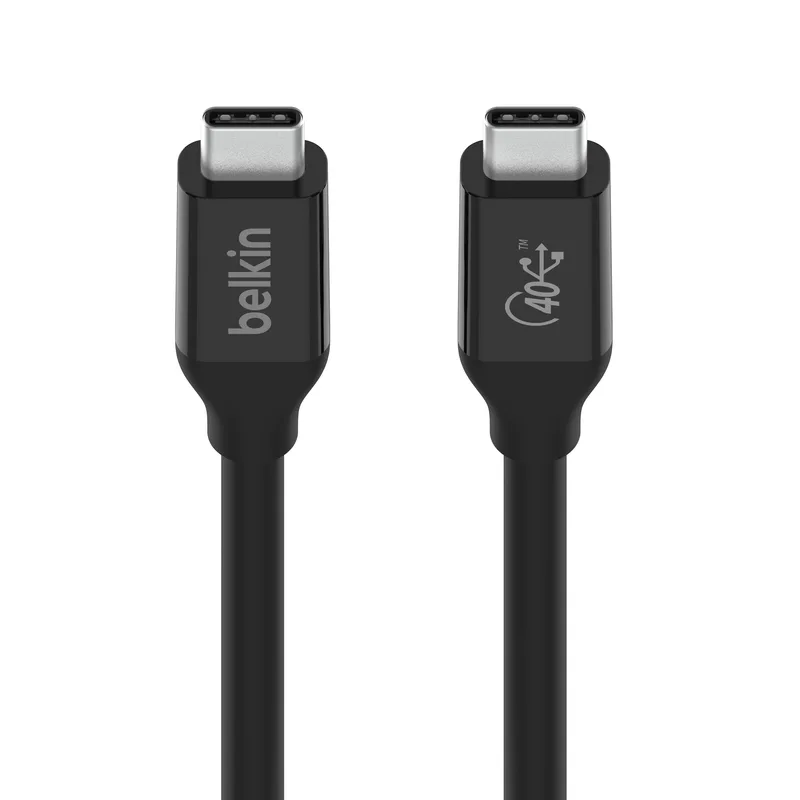 Belkin CONNECT USB4-kabel USB-C till USB-C, 0,8 m, 100 W