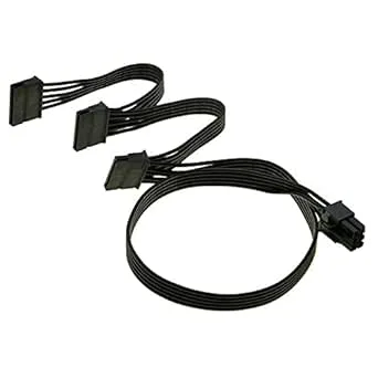 ZAHARA cable sata sata strömkabel för Seasonic 6Pin to 3 SATA 15Pin SATA Power supply cable