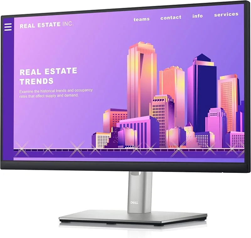 Dell P222H 21,5 tums Full HD (1920x1080) skärm, 60 Hz, IPS, 5 ms, 99% sRGB, DisplayPort, HDMI, VGA, 5x USB, 3 års garant