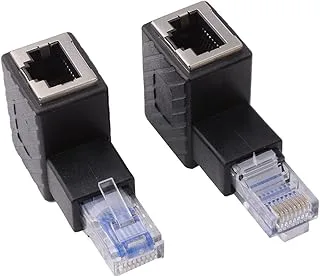 2 stycken 90 graders ethernet-adapter