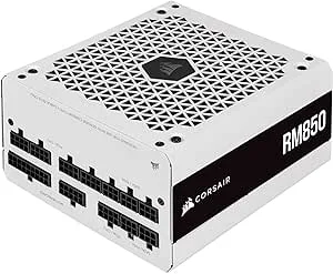 RM Series 2021, 850 watt, 80 PLUS GOLD-Certifierat, Helt Modulärt Nätaggregat, Vit (Extremt Låg Ljudnivå, 10 Års Garanti, Modern Standby-kompatibel)