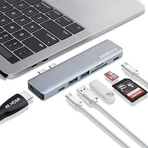 DEMKICO 7-i-2 USB C-hubb för MacBook Pro MacBook Air