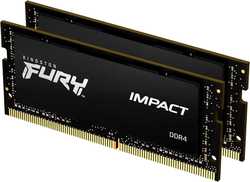 Kingston FURY Impact 32 GB (2 x 16 GB) 2666 MHz ddr4 CL16 laptopminneskit med 2 KF426S16IBK2/32