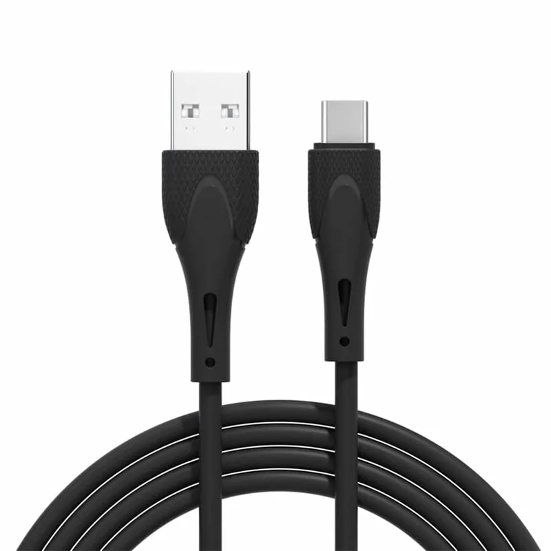 1,0 m flytande silikon USB typ C-kabel