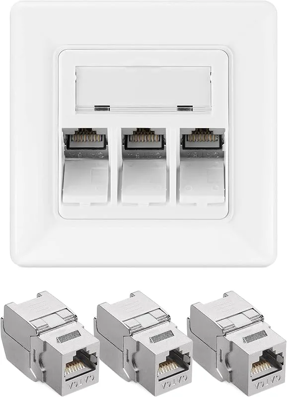 kwmobile 3 x Cat 6A Keystone-modul