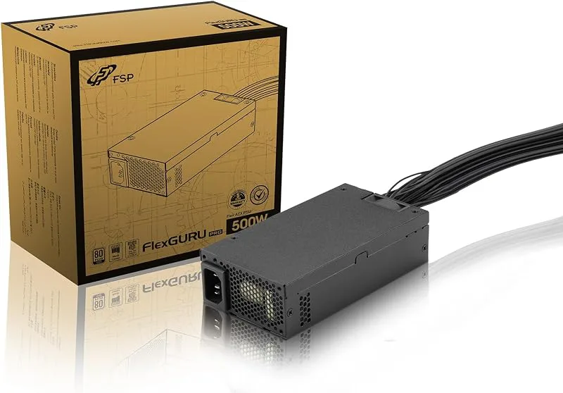 FSP/Fortron FlexGURU PRO 500 W unité d'alimentation d'énergie 24-stifts ATX Noir