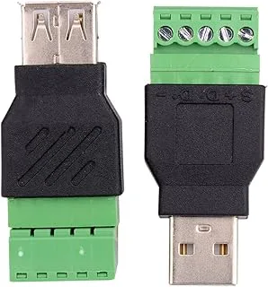 2 stycken USB till 5 stift skruvklämma adapter generator modul