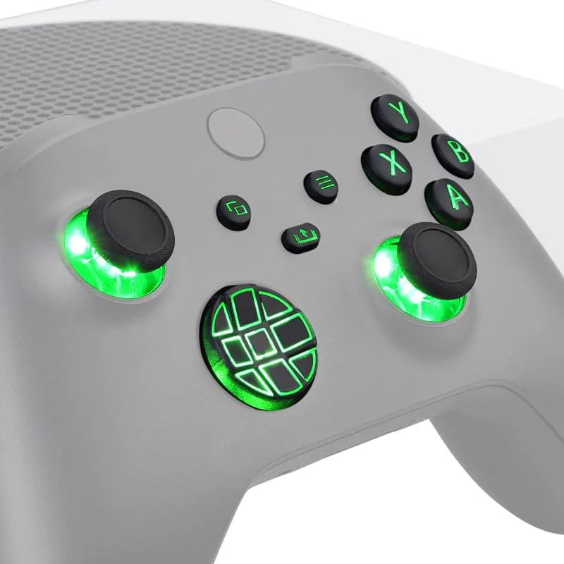 eXtremeRate Luminerade D-pad Tumstickor Starta Tillbaka Dela ABXY Knappar för Xbox Series X/S Controller