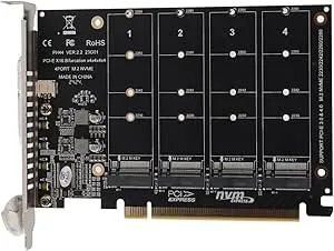 4 Port NVMe Till PCI-e Host Controller Expansion Card