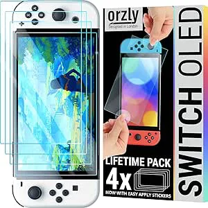 Orzly screen protectors bundle for Nintendo switch