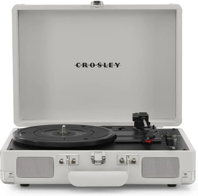 Crosley Cruiser Plus Deluxe bärbar skivspelare, vit sand
