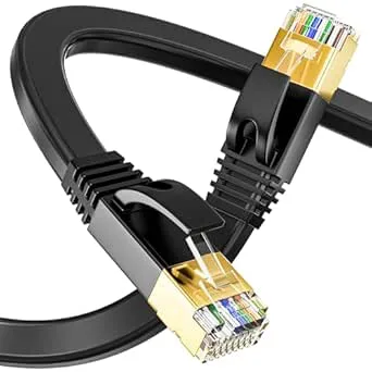 Nätverkskabel 10m Ethernet Kabel Platt Cat7 Lan Kabel 10m Höghastighets RJ45 Ethernet Cable 10Gbps 650MHz Vit Internetkabel 10 Meter -Kompatibel med Cat6 Cat5 Patchkabel för PS5 Router Modem(10 Clips)