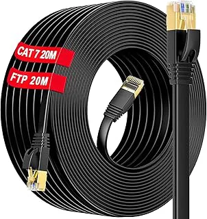 Ethernet Kabel 20m Cat 7 Nätverkskabel Platt Lan Kabel