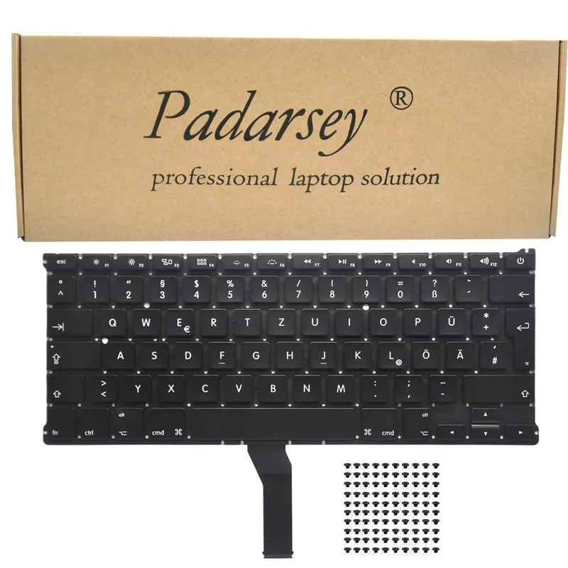 Tyskt QWERTZ-tangentbord kompatibel med MacBook Air 13 tum A1369 A1466-serien