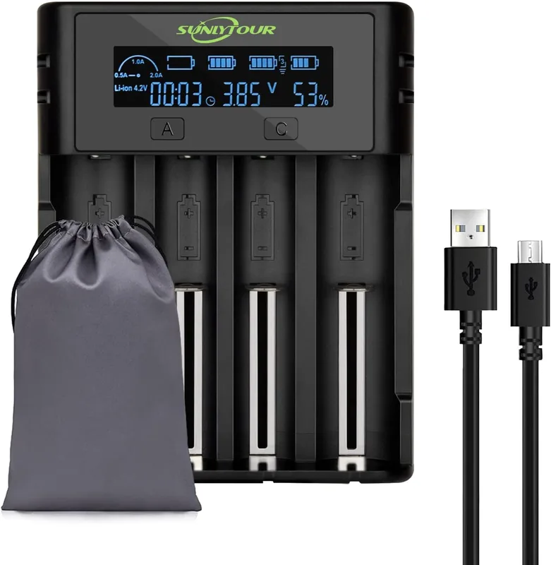 Toprig BC02 4-kanals NP-FZ100 kamerbatteriladdare