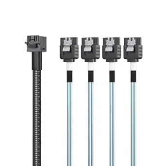 10Gtek® SFF-8643 (värd) till 4 x sata (mål) 1 meter (3,3 fot), 6 G internal mini SAS HD till SATA 7 stift Hard Disk Data Server Raid Cable