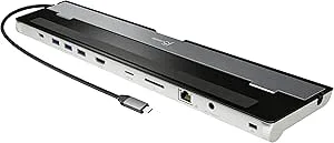 j5create USB-C 4K HDMI-dockningsstation (9-i-1), 4K HDMI, 5 Gbps USB-A x3, kortläsare, PD 100 W, Gigabit Ethernet, kombo ljudjacka, för MacBook och Wi