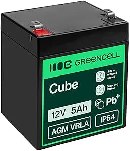 Green Cell AGM 12V 5AH VRLA Uppladdningsbart Batteri