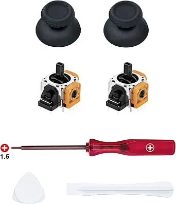 Mcbazel 7 In 1 Analog Joystick Repair Kit for PS5 Controller,Thumbsticks Joystick Replacement Accessories with Opening Tool Compatible with PS5 DualSense Controller