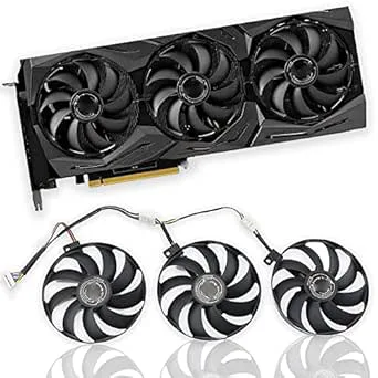Dotodo GPU-kylare för ASUS ROG STRIX GeForce RTX 2070/2080 Super/Ti-fläkt (-ABC), 8,8 x 8,8 x 12 cm, 12 V, 0,5 A, 32 mm hål, skrivbord, 6 W, akrylnitrilbutadien-styrol, 2 500 rpm