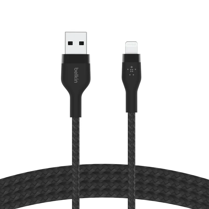 Belkin BoostCharge Pro Flex-flätad USB typ A till Lightning-kabel (1 m/3,3 FT)