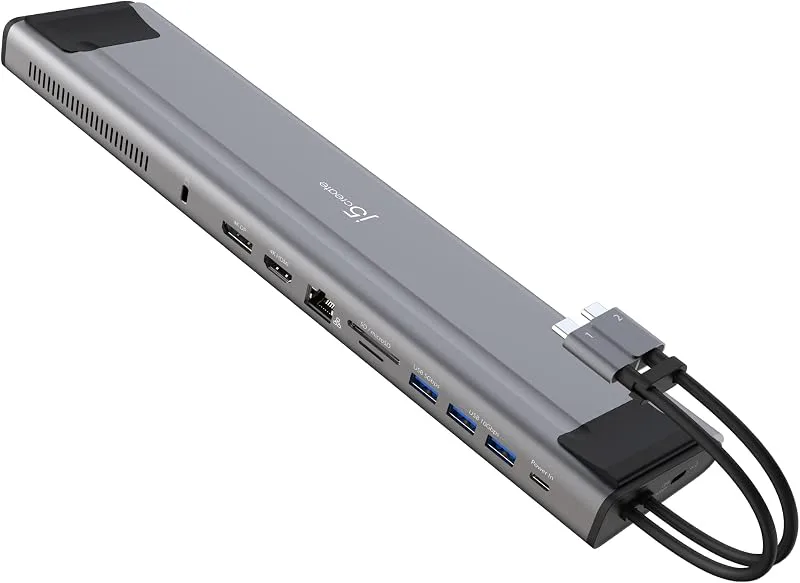 j5create USB C Dual 4K 60Hz Display Dockningsstation