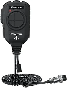 Albrecht VOX mikrofon 4-polig version 1, 42120, med ANC, lämplig för olika CB-radioapparater, för handsfree-kommunikation
