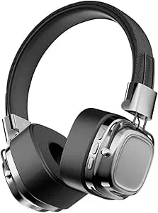 Muuoeou Klassiska retro hörlurar studio stereo Bluetooth 5.3 utan
