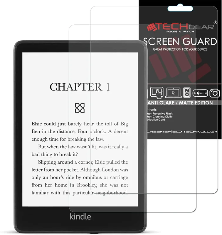 TECHGEAR 2 stycken anti-bländande matt displayfilm kompatibel med Amazon KindlePaperwhite