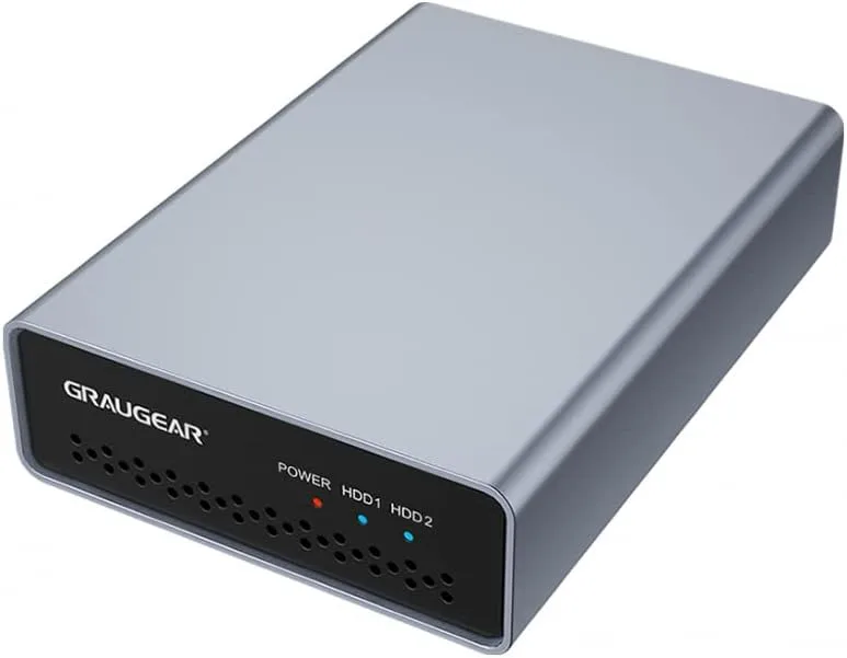 GRAUGEAR Externt RAID-hölje 2 x 2,5 tum SATA SSD/HDD