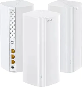 Tenda Nova MX12 (3-pack) AX3000 Dual Band Mesh WiFi 6, 6-650m² WiFi-Täckning, 1.7 GHz Quad-Core CPU, 9 Gigabit Portar, Ersätter WiFi-Router och Repeater