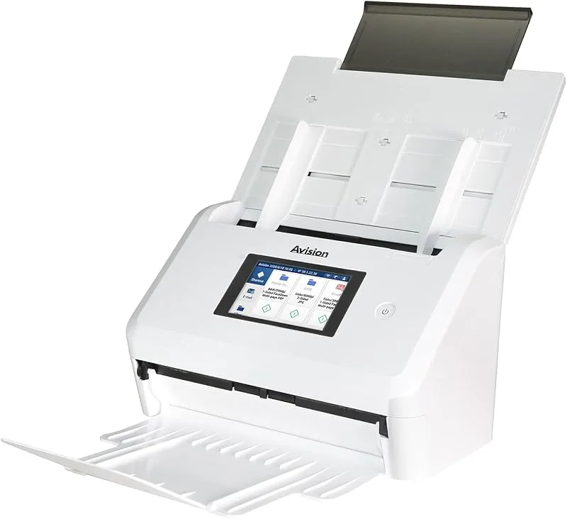 Avision AN335WL fristående A4-dokument skanner med bildprocessor VM3 I 10 92 cm (4 3) pekskärm 40 ppm/80 ipm 50 sidor ADF USB 3.2 WLAN ethernet scan t