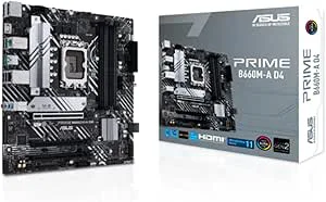 ASUS PRIME B660M-A D4 spelmoderkortsuttag Intel LGA 1700
