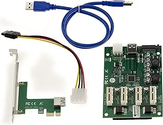 Riser PCI Express 1x till 4 portar PCIe