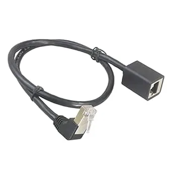 Bolwins F24S Ethernet förlängningskabel med 90° vinkeladapter nedåt