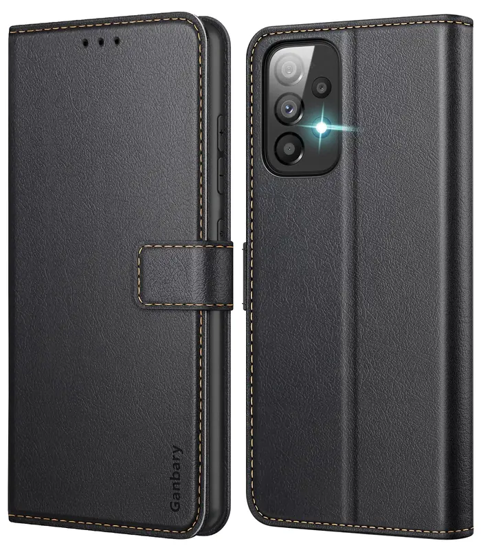 Samsung Galaxy A33 5G plånboksfodral i konstläder, svart