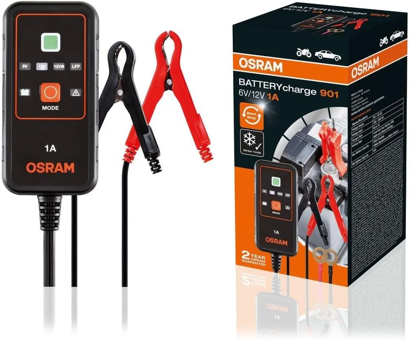 OSRAM BATTERYcharge 901, underhållsladdning för bilbatterier 6V & 12V