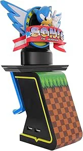 Cable Guys Sonic the Hedgehog Cable Guys Light Up Ikon Gaming Accessories Holder & Phone Holder for Most Controller (Xbox, Play Station, Nintendo Swit