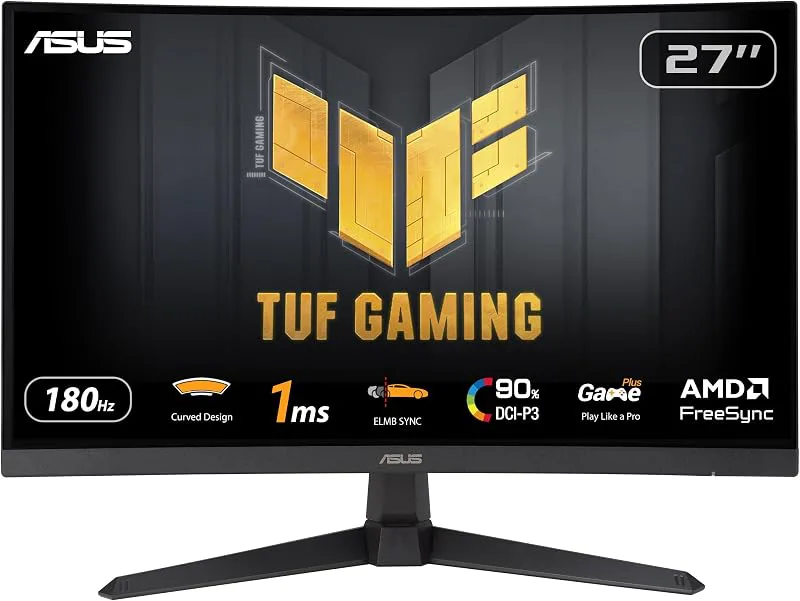 ASUS TUF Gaming VG27VQ3B 27" widescreen VA svart multimedia böjd skärm (1920 x 1080/1ms/HDMI/DisplayPort)